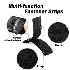 20pcs Hook Loop Tape Adhesive Back Strength Fastener Heavy Duty