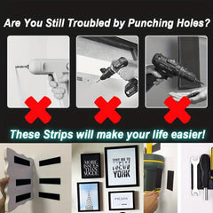 20pcs Hook Loop Tape Adhesive Back Strength Fastener Heavy Duty