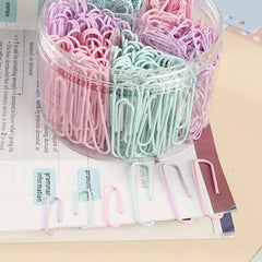 300pcs 3colors Paper Clips for Office School Personal Use