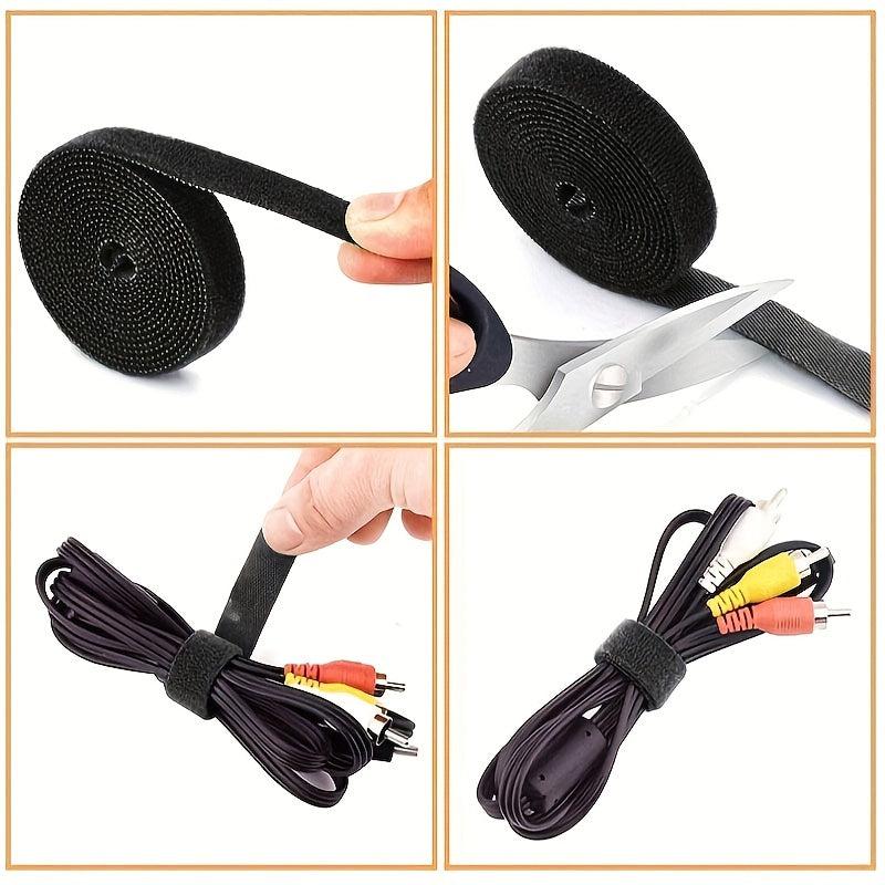 Reusable Cable Straps Double Sided Fastener Tape Cable Management