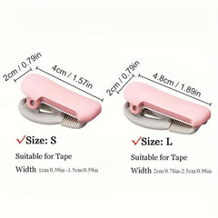 Mini Washi Tape Cutter with Serrated Blade Clip