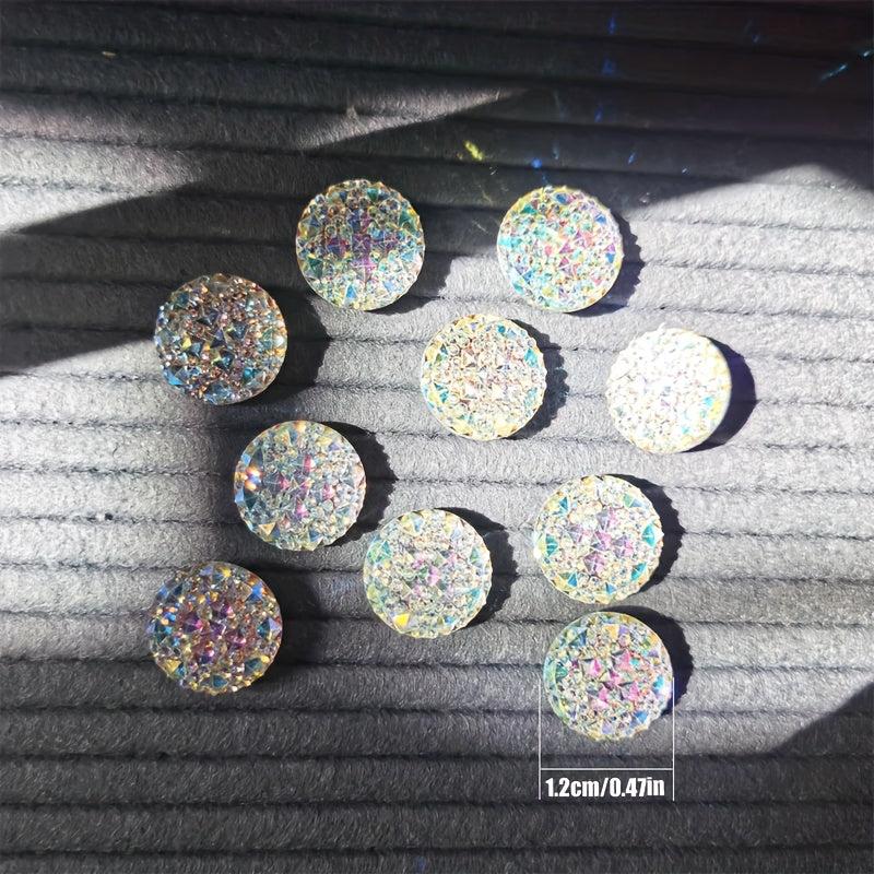 30pcs Round Flashing Crystal Head Map Pins for Decoration Home Office Classroom