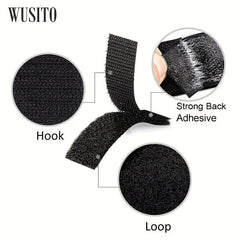 WUSITO Hook And Loop Strips With Adhesive 3.05x10.16cm
