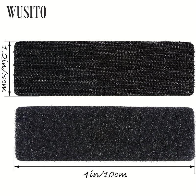 WUSITO Hook And Loop Strips With Adhesive 3.05x10.16cm