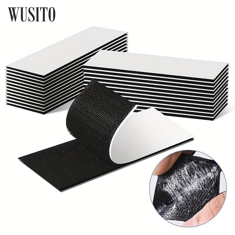 WUSITO Hook And Loop Strips With Adhesive 3.05x10.16cm