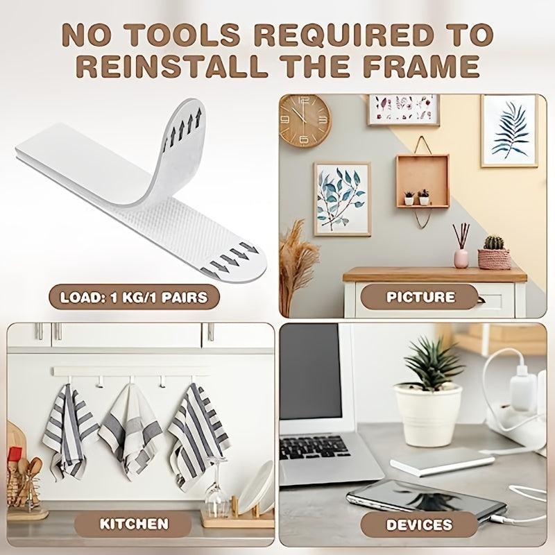 12 Pack Heavy Duty Picture Hanging Strips for Walls