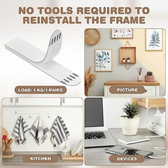 12 Pack Heavy Duty Picture Hanging Strips for Walls