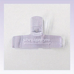 Transparent Acrylic Long Tail Clip for Stationery and Journal