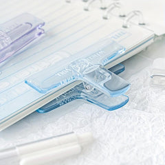 Transparent Acrylic Long Tail Clip for Stationery and Journal