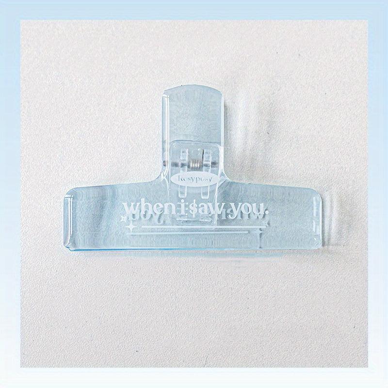 Transparent Acrylic Long Tail Clip for Stationery and Journal