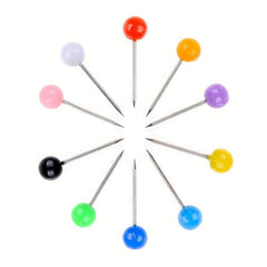 600 PCS Push Pins Map Tacks Round Head 10 Colors in Container