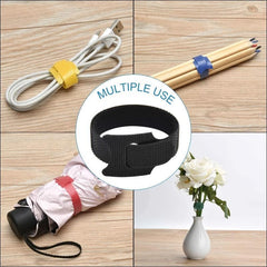 40pcs T Type Cable Ties Nylon Hook And Loop Cable Ties