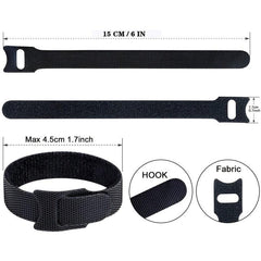 40pcs T Type Cable Ties Nylon Hook And Loop Cable Ties