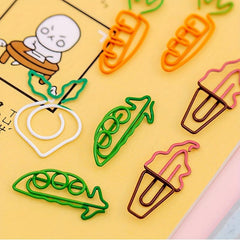 Girl Wind Metal Planner Memo Clip Colorful Creative Cartoon Paper Clip Pack