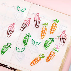 Girl Wind Metal Planner Memo Clip Colorful Creative Cartoon Paper Clip Pack