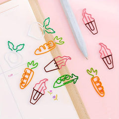 Girl Wind Metal Planner Memo Clip Colorful Creative Cartoon Paper Clip Pack