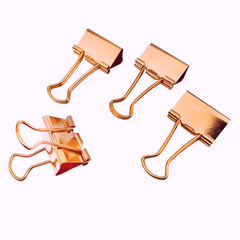 10pcs 19mm Golden Swallowtail Clip, Office Stationery Ticket File Folder
