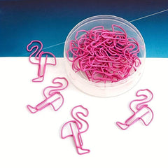 10pcs Pink Flamingo Paper Clips Clamps Bookmark Office Student Wedding Gift