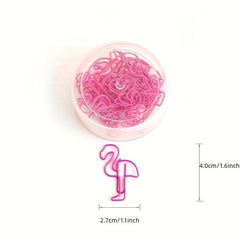 10pcs Pink Flamingo Paper Clips Clamps Bookmark Office Student Wedding Gift