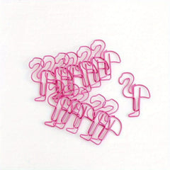 10pcs Pink Flamingo Paper Clips Clamps Bookmark Office Student Wedding Gift