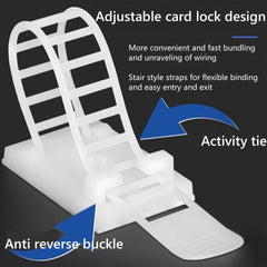 20pcs Adhesive Cable Management Clips with Adjustable Nylon Strap
