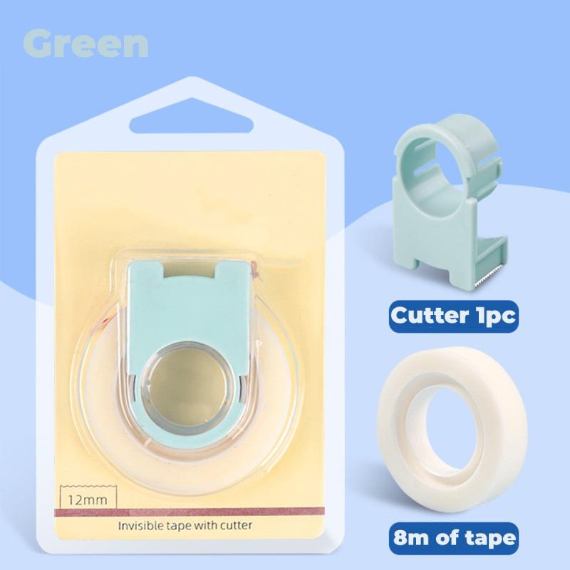 Invisible Tape Set with Mini Dispenser - Portable Repair Tape for Office School