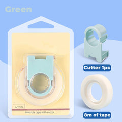 Invisible Tape Set with Mini Dispenser - Portable Repair Tape for Office School