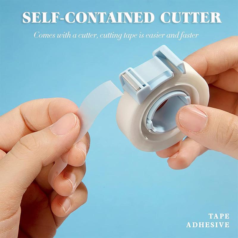 Invisible Tape Set with Mini Dispenser - Portable Repair Tape for Office School