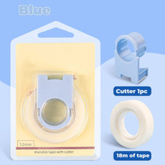 Invisible Tape Set with Mini Dispenser - Portable Repair Tape for Office School