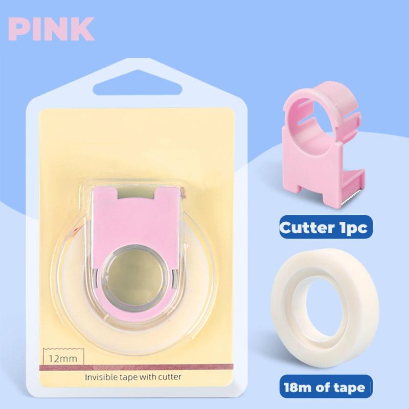 Invisible Tape Set with Mini Dispenser - Portable Repair Tape for Office School