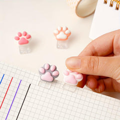 4pcs Cat Paw Binder Message Small Binder For Organization