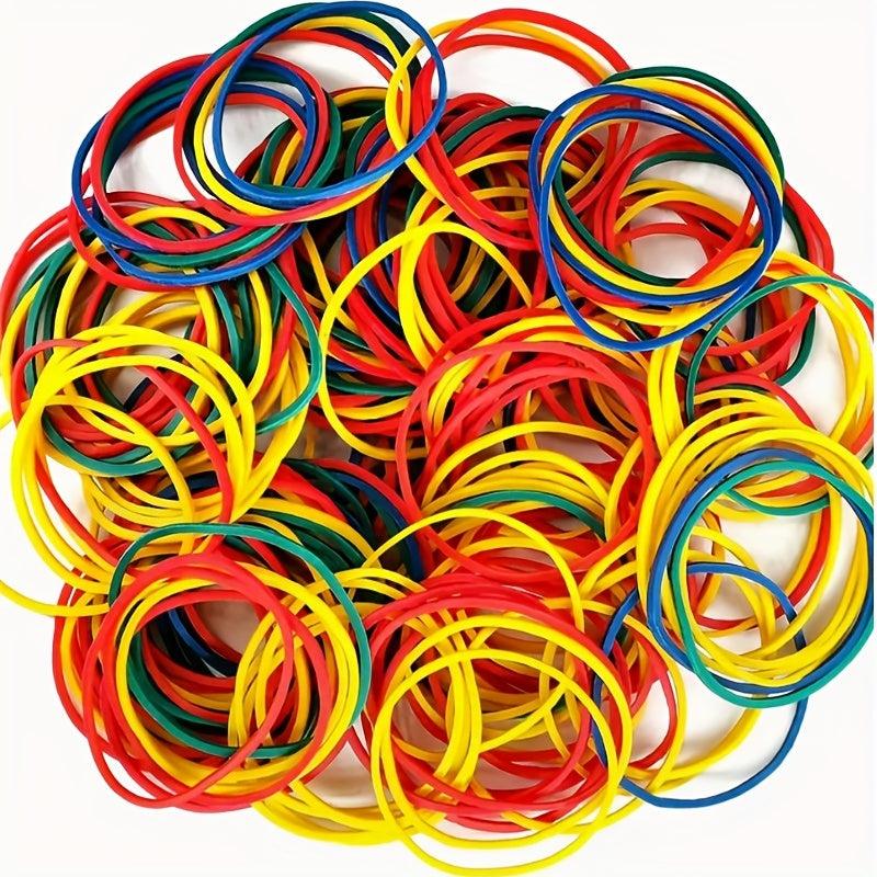 Colored Rubber Bands 38mm Dia. 100-200 Pcs Office School Elastic Bands