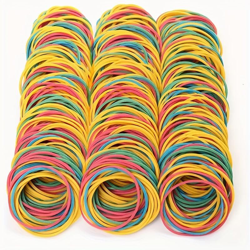 Colored Rubber Bands 38mm Dia. 100-200 Pcs Office School Elastic Bands