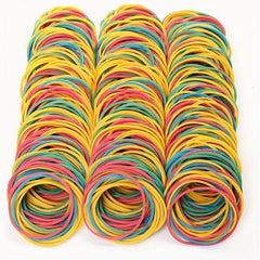 Colored Rubber Bands 38mm Dia. 100-200 Pcs Office School Elastic Bands