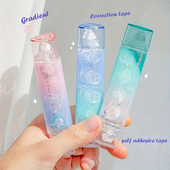 2-in-1 Correction Tape & Double Sided Tape Runner, Permanent Adhesive Dots Roll