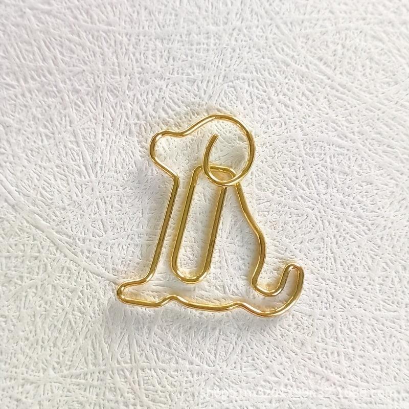 Golden Dog Paper Clips Animal Office Supplies Guitar Books Rabbits