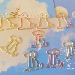 Golden Dog Paper Clips Animal Office Supplies Guitar Books Rabbits