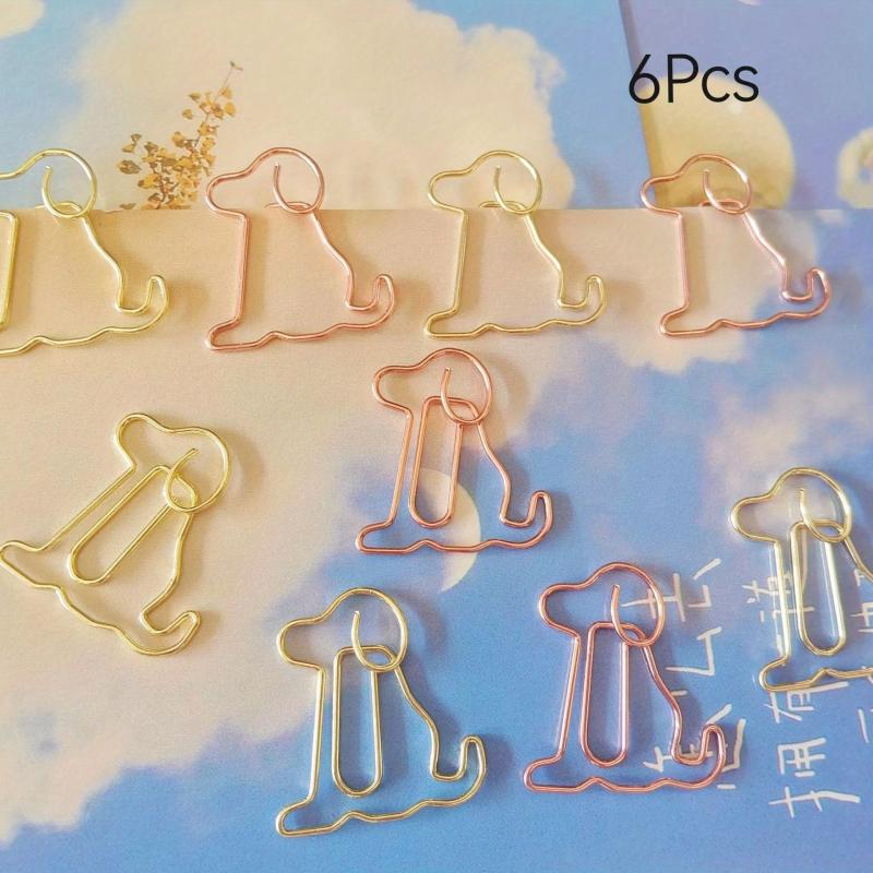 Golden Dog Paper Clips Animal Office Supplies Guitar Books Rabbits