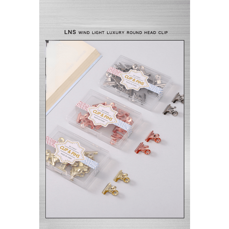 Rose Round Head Clip, Strong Metal Clip for Office