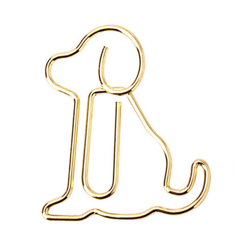 10pcs Animal Paper Clips Rose Golden Bookmark Bill Organization