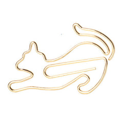 10pcs Animal Paper Clips Rose Golden Bookmark Bill Organization