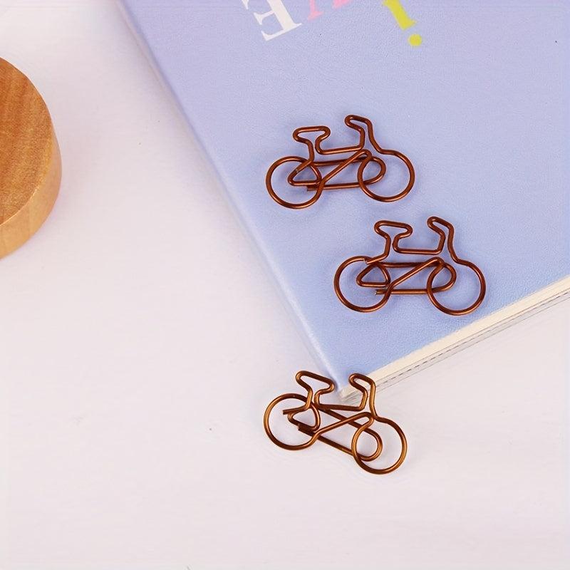 10 PCS Brown Bike Paper Clips