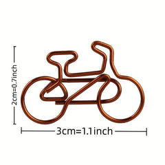 10 PCS Brown Bike Paper Clips