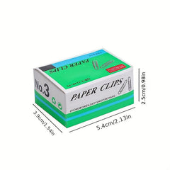 100pcs Metal Paper Clip Student Supplies Folder Bookmark