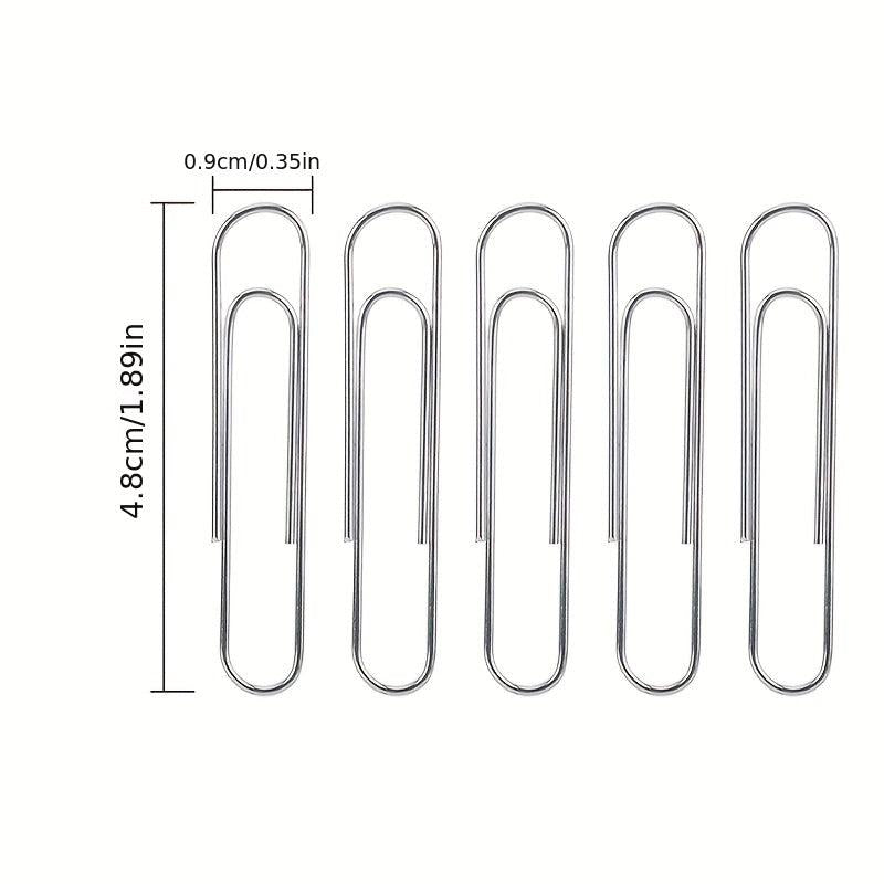 120 Large Paper Clips Anti-slip Silver Heavy-duty for Office School Personal Use