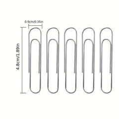 120 Large Paper Clips Anti-slip Silver Heavy-duty for Office School Personal Use