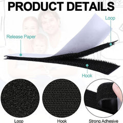 Hook And Loop Strips With Adhesive 20 Sets - Strong Back Adhesive Fasten Tape