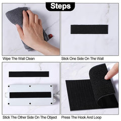 Hook And Loop Strips With Adhesive 20 Sets - Strong Back Adhesive Fasten Tape