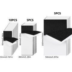 Hook And Loop Strips With Adhesive 20 Sets - Strong Back Adhesive Fasten Tape