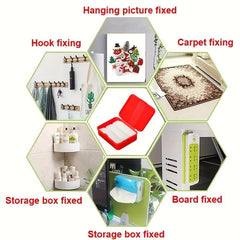 Double Sided Adhesive Tape Box - Clear Mounting Strips - Home & Office